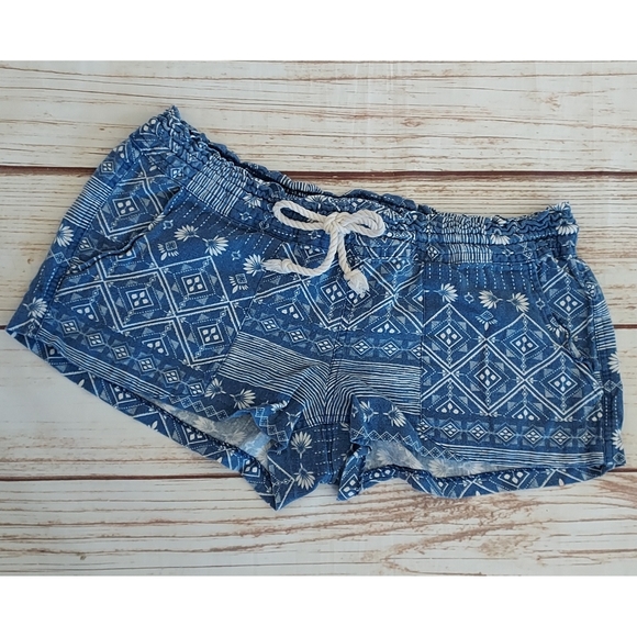 Roxy Oceanside Drawstring Linen Shorts | Size Large - Picture 2 of 6